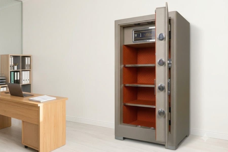 Két sắt cỡ lớn mở cửa trong văn phòng (ảnh minh hoạ)