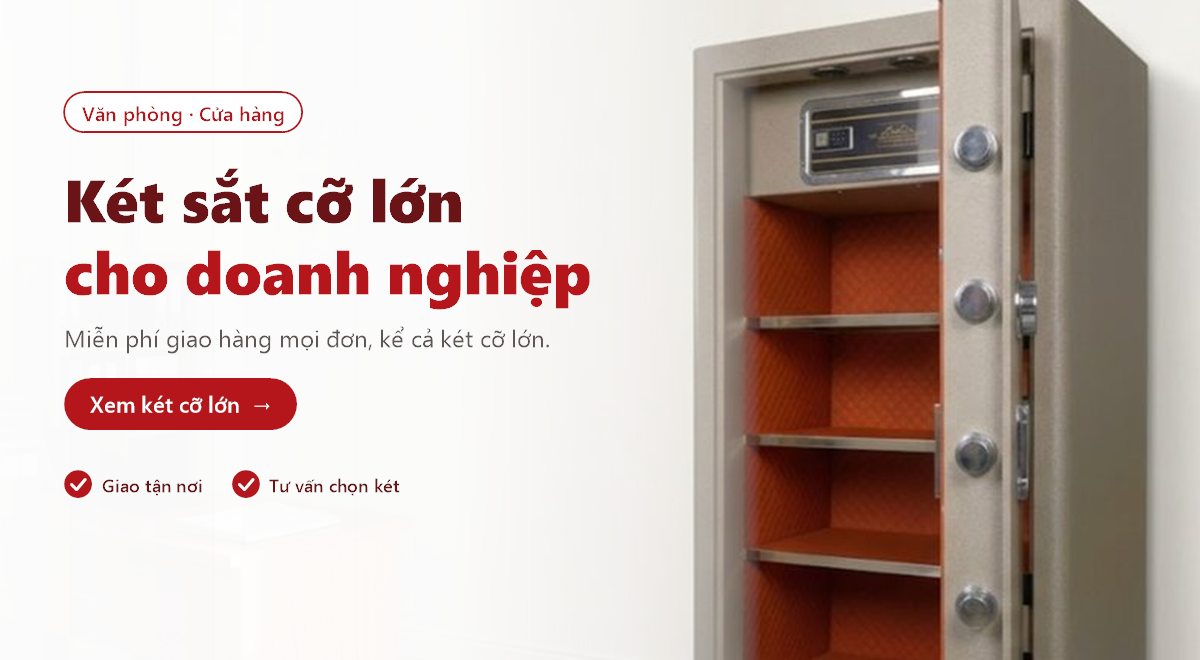 Két sắt cỡ lớn cho văn phòng, cửa hàng (ảnh minh hoạ)